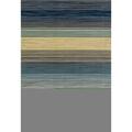 Art Carpet 8 X 11 Ft. Bastille Collection Heathered Stripe Border Woven Area Rug, Blue 841864108190